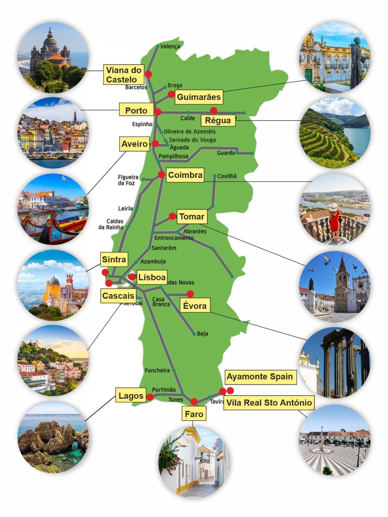 rail travel portugal map